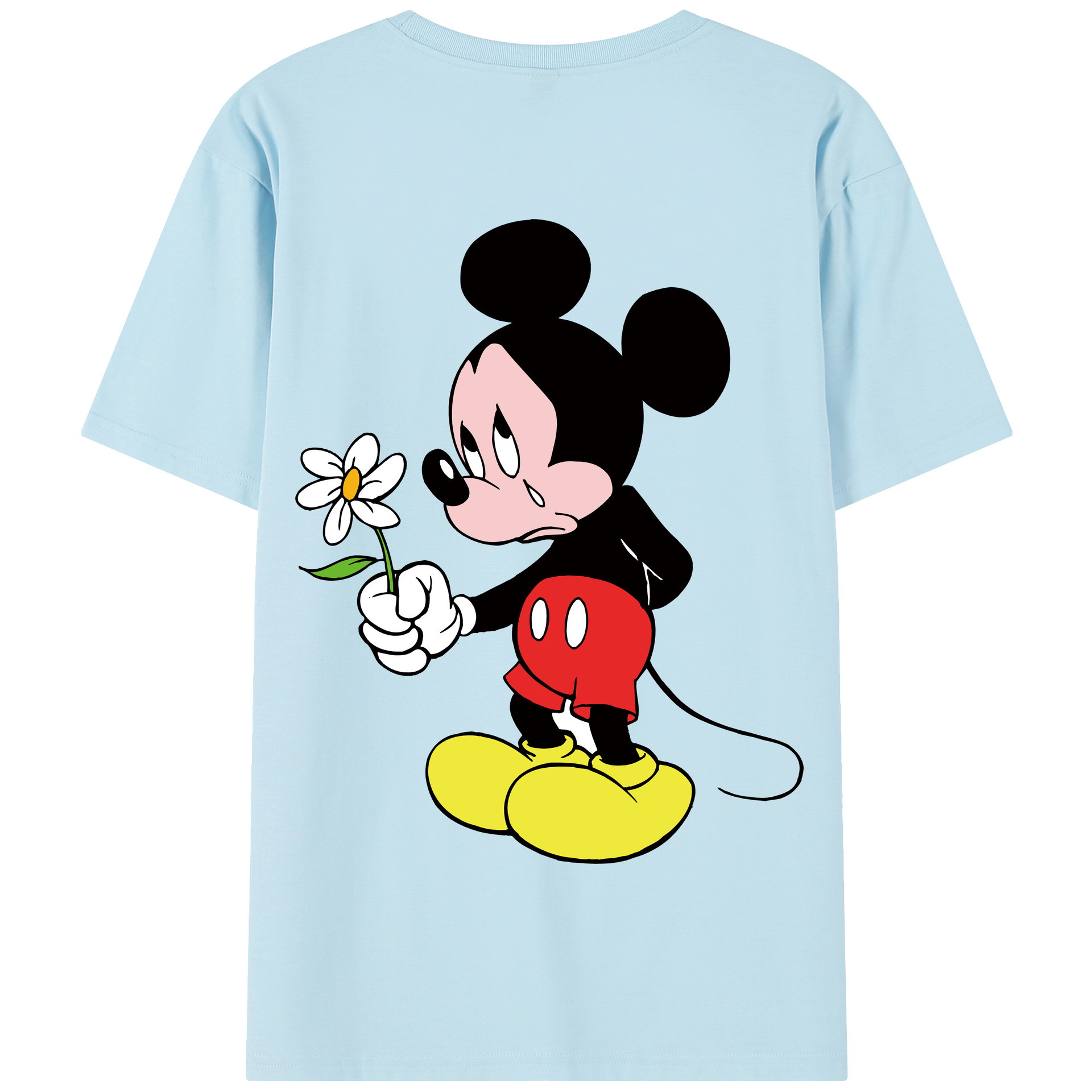 （画像用） ミッキーマウス Mickey Mouse 綿100％半袖Tシャツ（背面プリント）